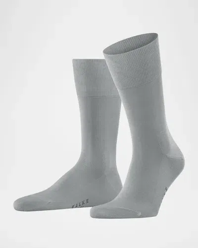 Falke Men's Tiago Cotton-stretch Crew Socks In Mouse Grey