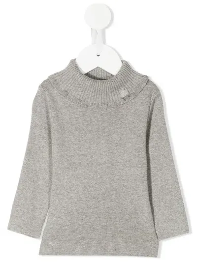 Familiar Kids' Roll-neck Long-sleeve Jumper In Grey