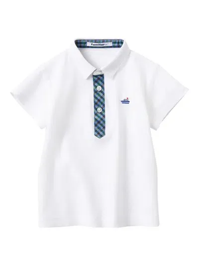 Familiar Kids' Short-sleeve Cotton Polo Shirt In White