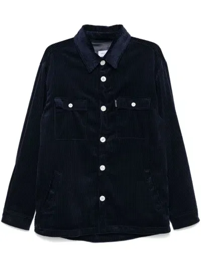 Family First Corduroy Shirt Jacket In Blue