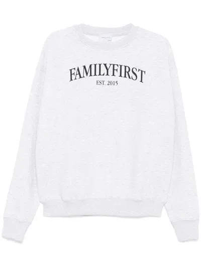 Family First Logo-print Sweatshirt In Grey