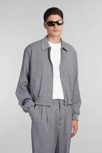 Family First Milano Casual Jacket In Grey Polyester