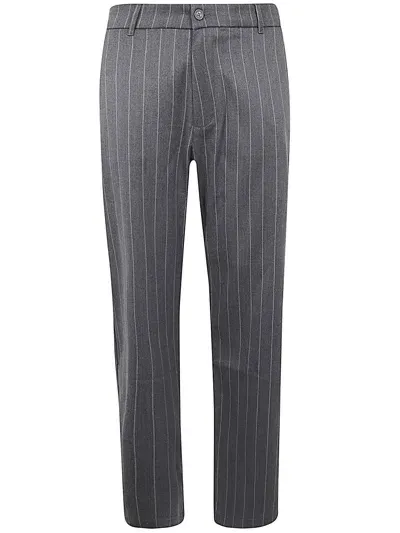 Family First Milano Regular Pants Striped In Grey