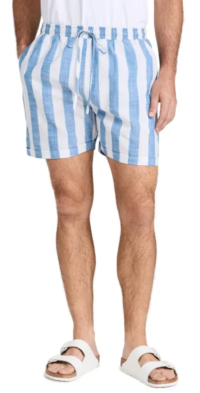 Fanm Mon Alper Striped Linen Shorts Cabana Stripes