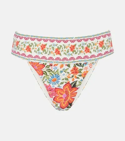 Farm Rio Floral Bikini Bottoms In Multicoloured