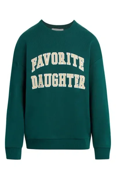 Favorite Daughter Collegiate Cotton Blend Sweatshirt In Juniper