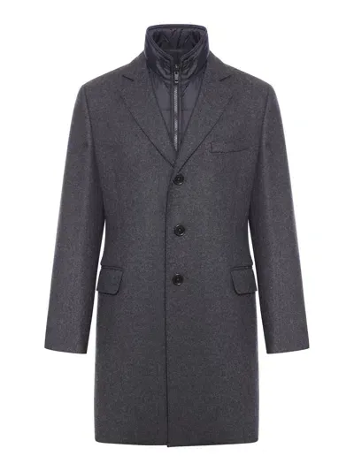 Fay Archive Double Coat In Wool And Cashmere In Nude & Neutrals