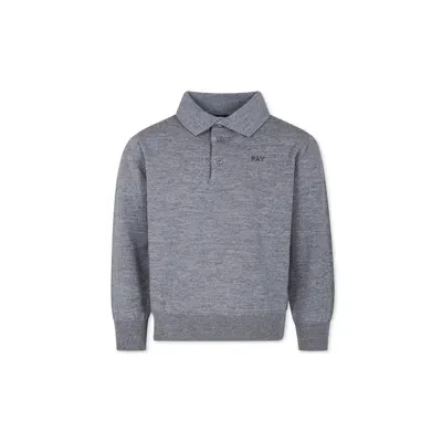 Fay Kids' Grey Sweater For Boy With Logo