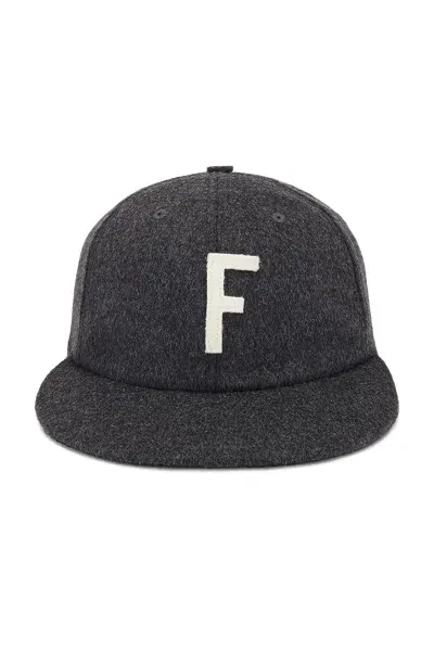 Fear Of God Baseball Cap Fitted In Wool Dark Grey