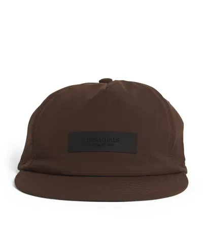 Fear Of God Logo Baseball Cap In Brown