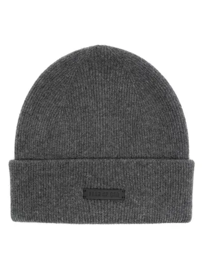 Fear Of God Logo-patch Beanie In Grey