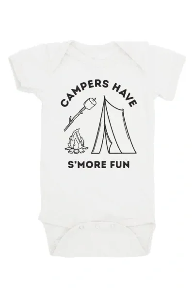 Feather 4 Arrow Babies'  S'more Cotton Graphic Bodysuit In White