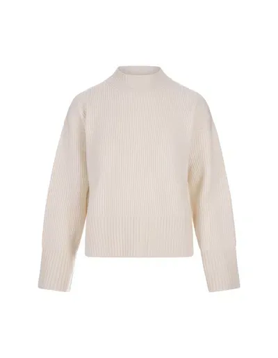 Fedeli Antonia Sweater In Ice Cashmere In White