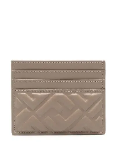 Fendi Baguette Card Holder In Braun