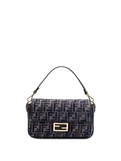 Fendi `baguette` Flap Bag In Black  