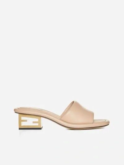 Fendi Slides In Nude & Neutrals