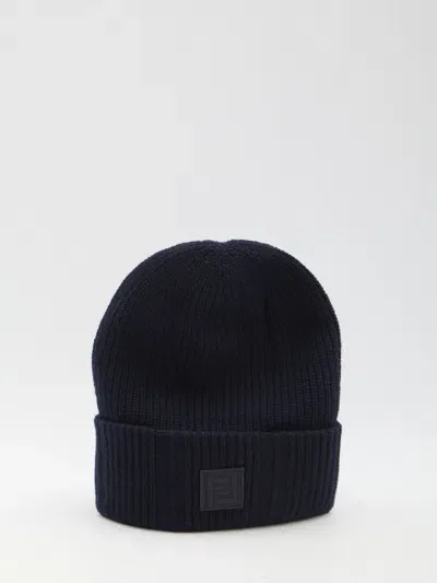 Fendi Beanie In Wool And Cashmere In Gray