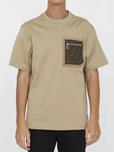 Fendi Beige Jersey T-shirt