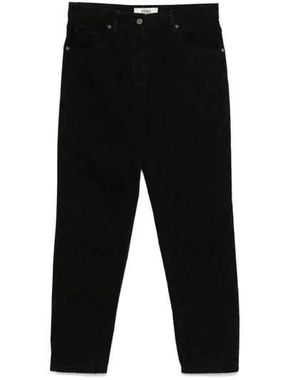 Fendi Black Ff Jeans