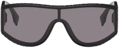 Fendi Black Lab Sunglasses In Shiny Black / Smoke