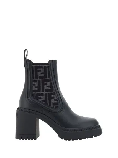 Fendi Boots In Black+anthracite