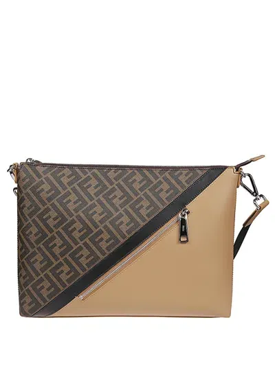 Fendi Messenger Bag In Brown