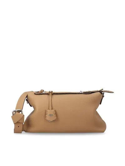 Fendi By The Way Shoulder Bag In Beige