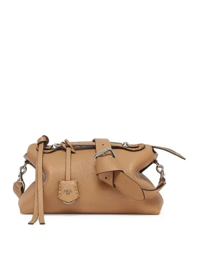 Fendi By The Way Soft Zipped Shoulder Bag In Brown