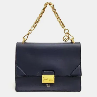 Pre-owned Fendi Can You Bag In Navy Blue