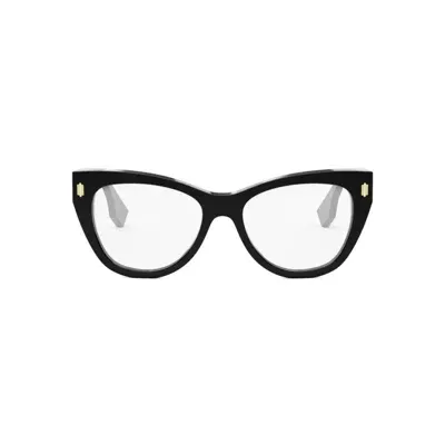 Fendi Cat-eye Frame Glasses In Black