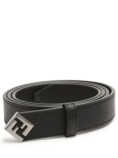 Fendi Cintura Squared Ff In Black