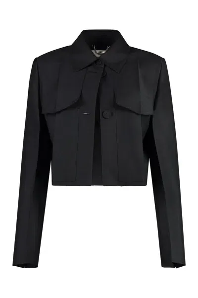 Fendi Wool And Mohair Blazer In Black