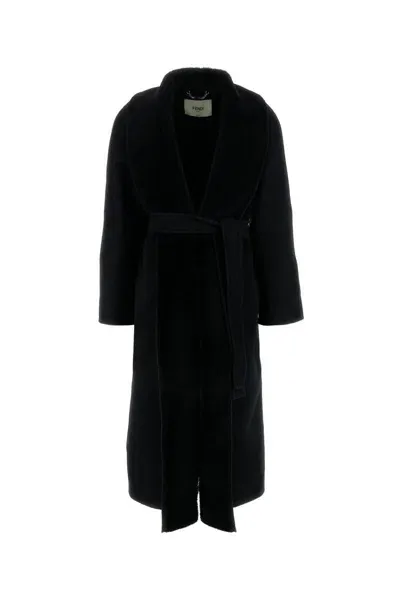 Fendi Coats In Black