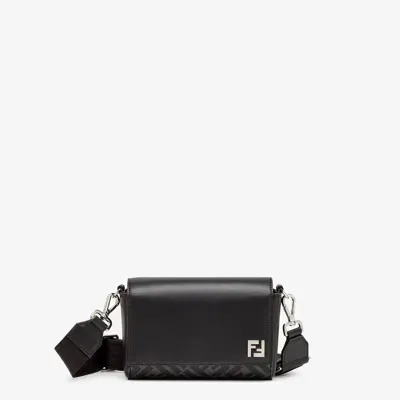 Fendi Ff Squared Compact Bag In Black