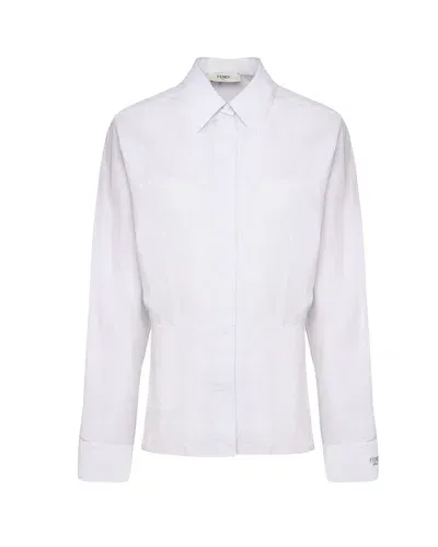 Fendi Cotton Shirt In White