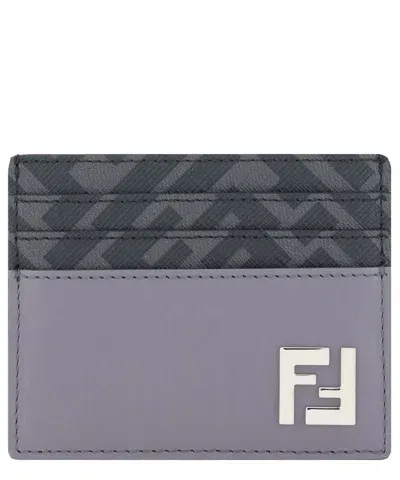 Fendi Credit Card Holder In Grey