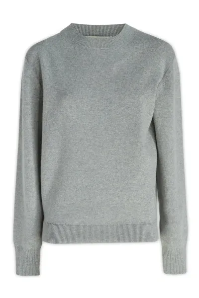 Fendi Crewneck Knit Sweater In Grey