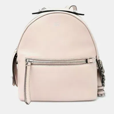 Pre-owned Fendi Crystal Backpack In Pink