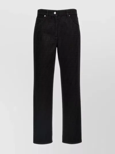 Fendi Ff Jeans In Black