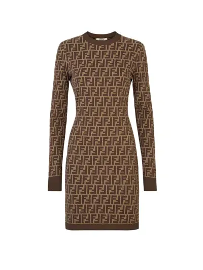 Fendi Dress In Brown