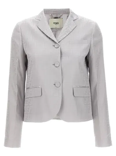 Fendi Duchesse Blazer In Gray