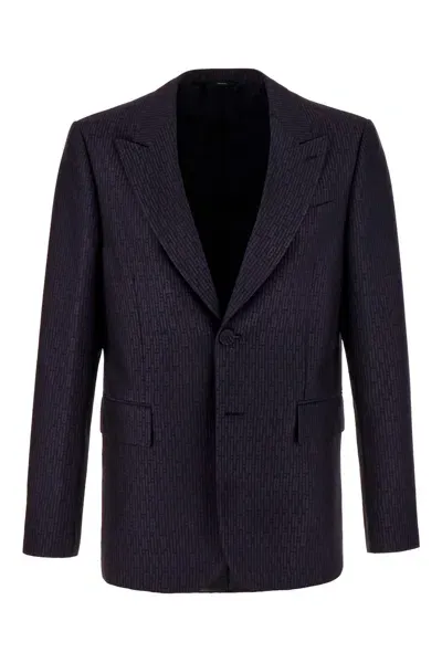 Fendi Embroidered Wool Blazer In F03lq