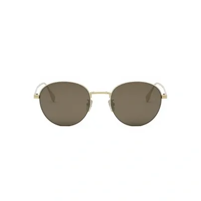 Fendi Eyewear Round In Gold