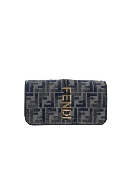 Fendi "graphy" Wallet In Blue