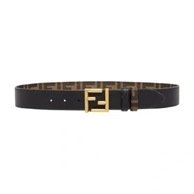 Fendi Ff Belt In Brown