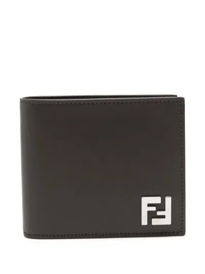 Fendi Ff Compact Bi-fold Wallet In Brown