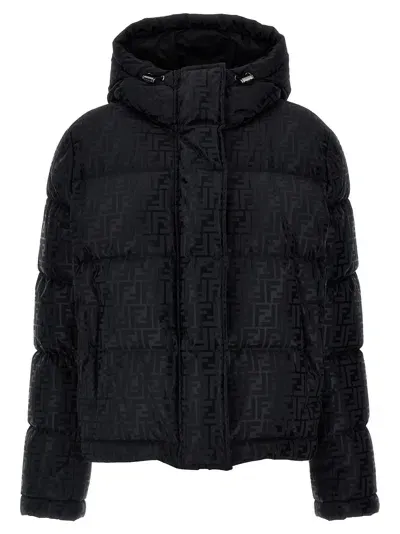 Fendi Ff Down Jacket In Gme Black