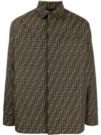 Fendi Blouson In Brown