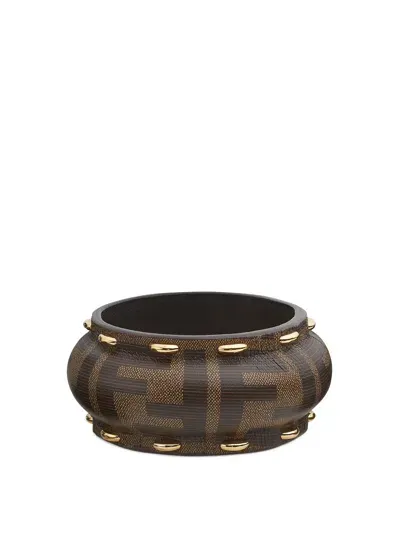 Fendi Filo Bracelet In Brown