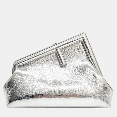 Pre-owned Fendi First Small Bag In Silver